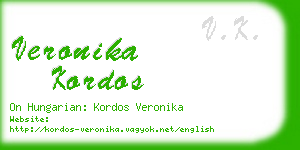 veronika kordos business card